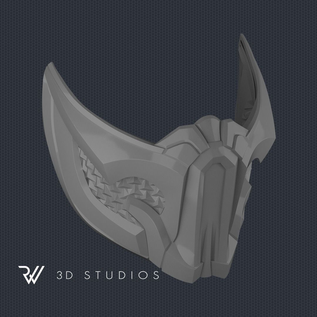 MK11 Sub-Zero Mask V1 - STL File 3D print model_4