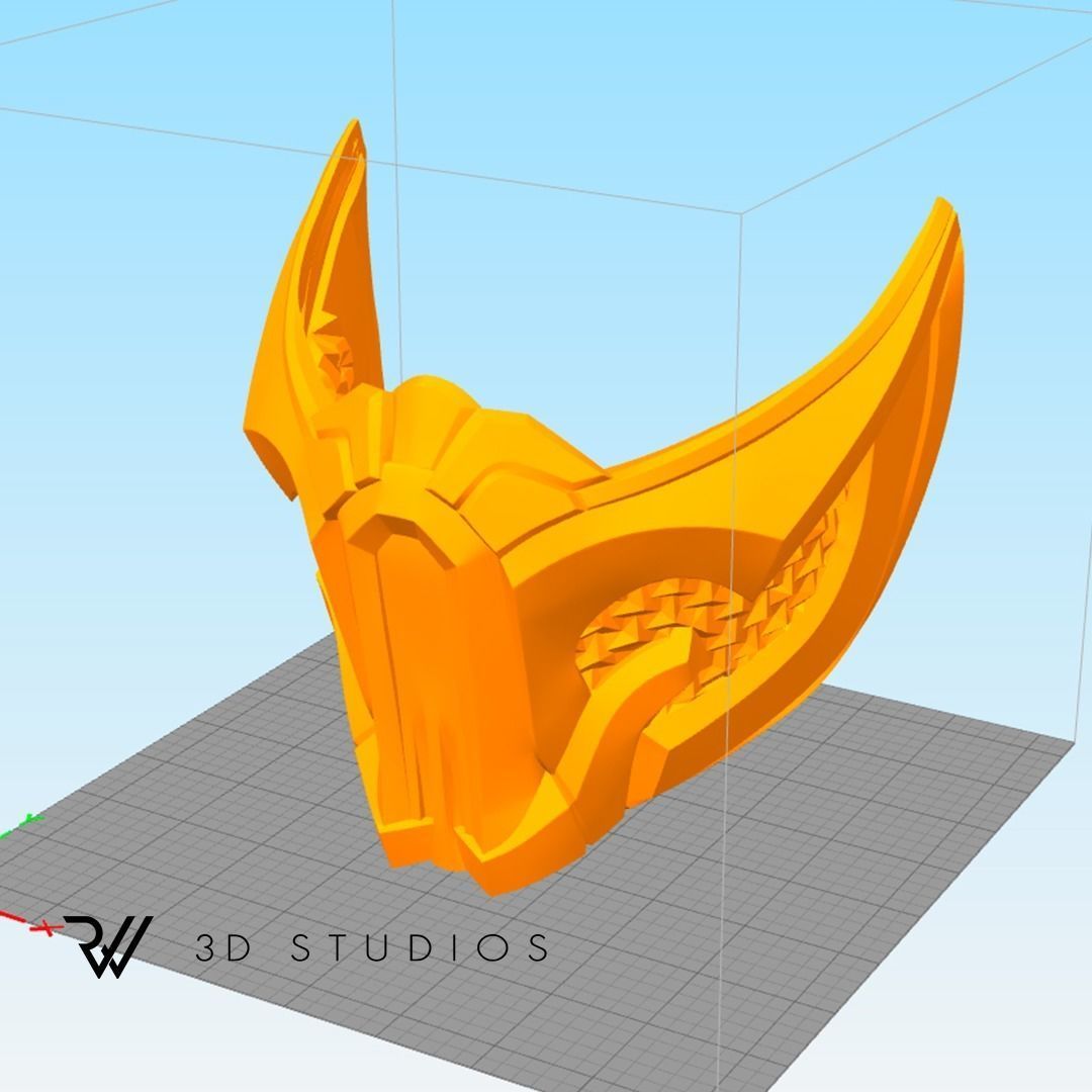 MK11 Sub-Zero Mask V1 - STL File 3D print model_6