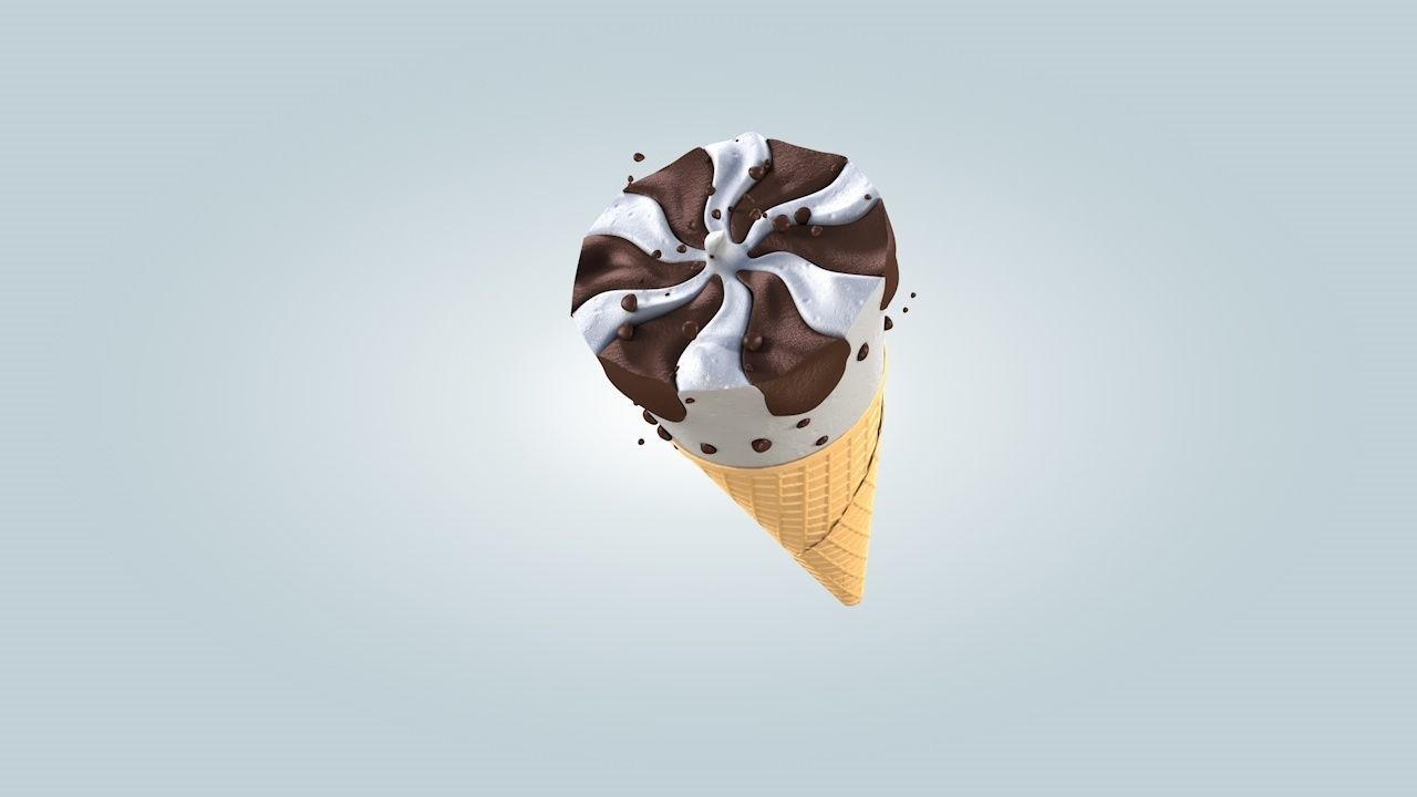 ICE CREAM Low-poly 3D model_4