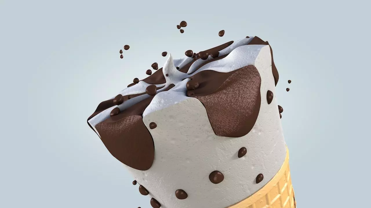 ICE CREAM Low-poly 3D model_0