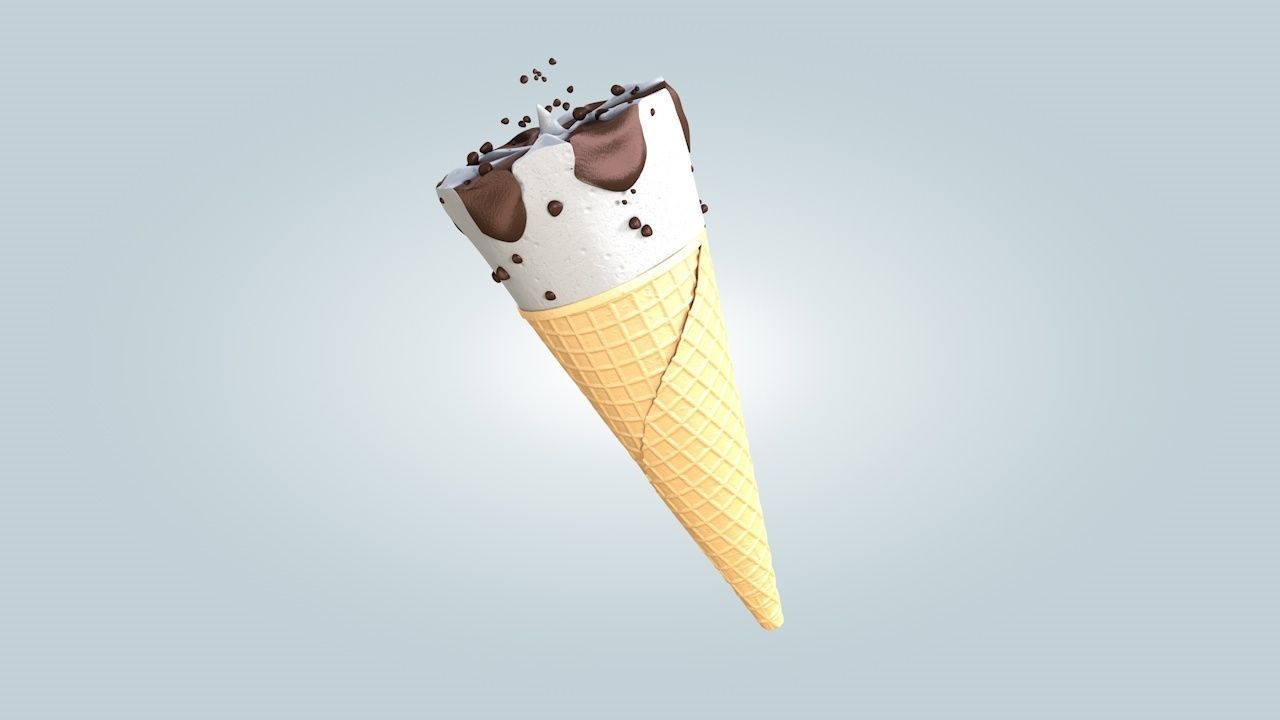ICE CREAM Low-poly 3D model_3