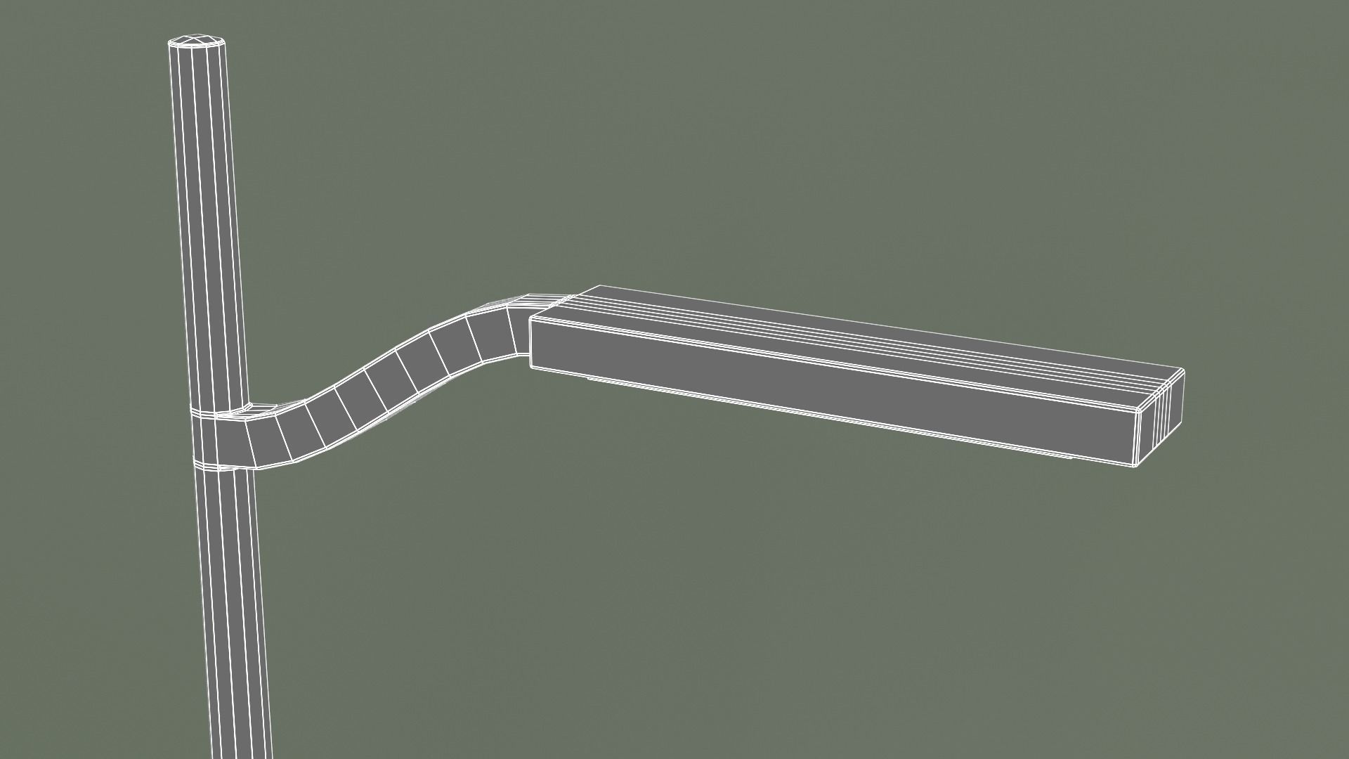 Modern Street Lamp Low-poly 3D model_6