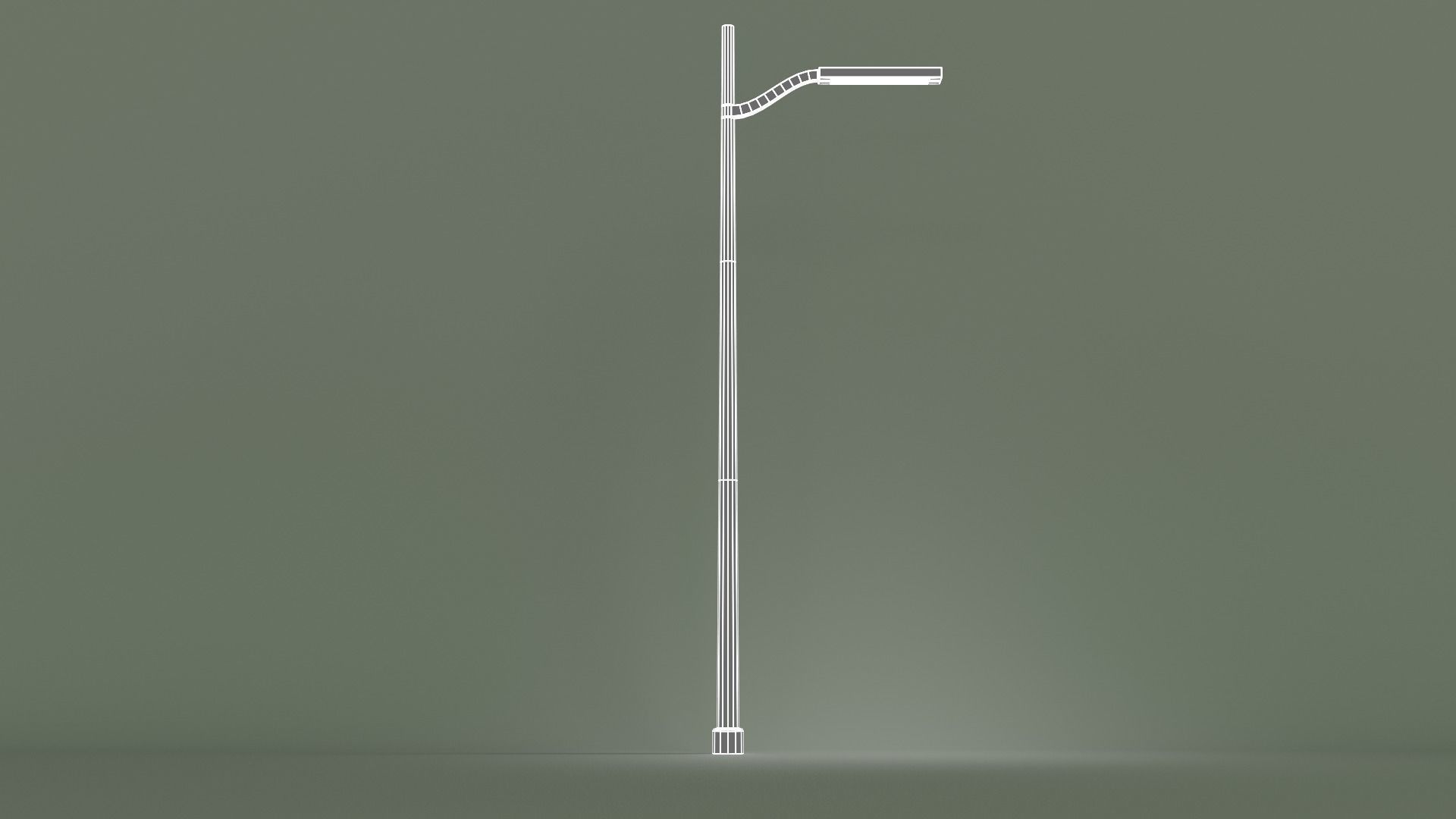 Modern Street Lamp Low-poly 3D model_2