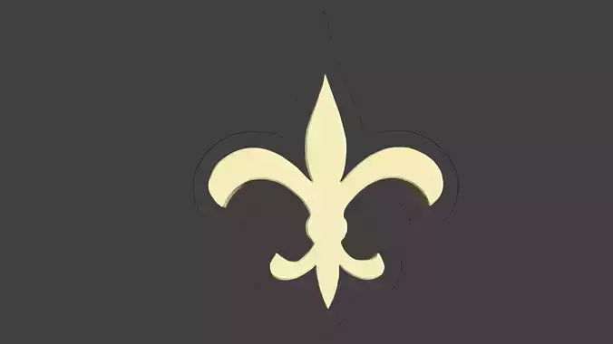 Saints logo part 2-Gold 3D model
