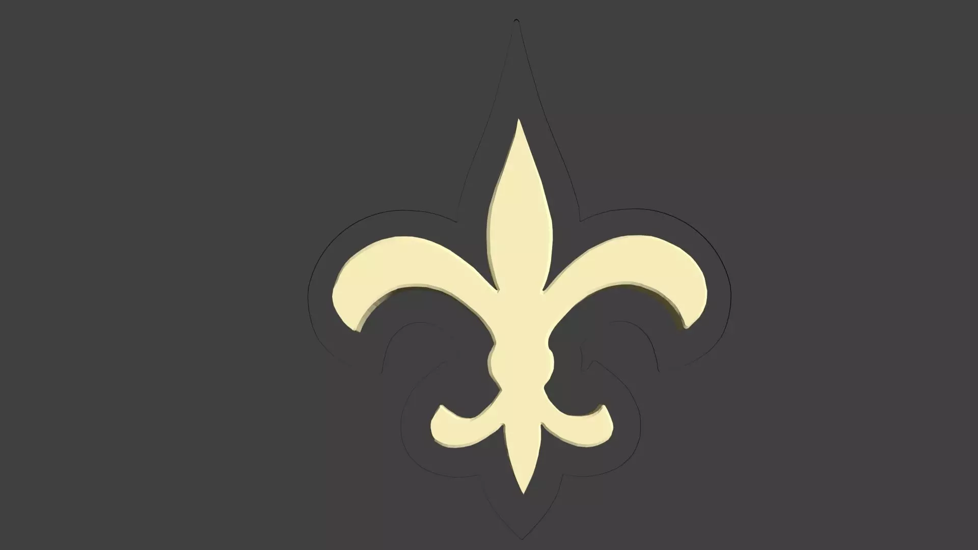 Saints logo part 2-Gold 3D model_0