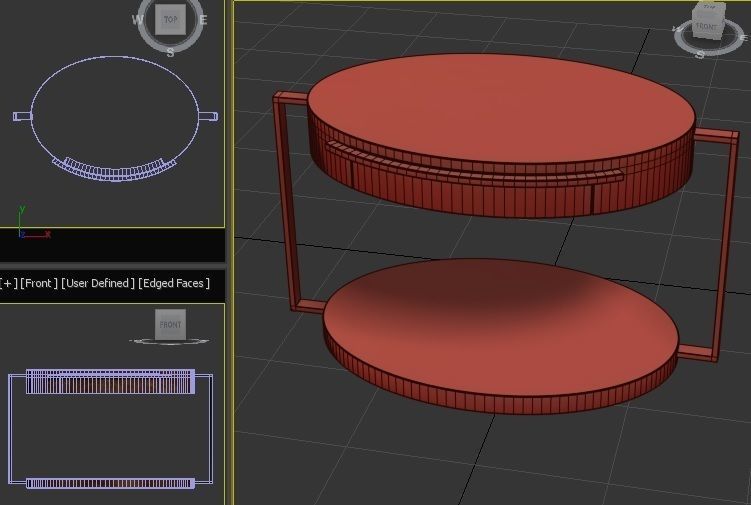 SQUARE OVAL SUPPORT TABLE 3D model_2