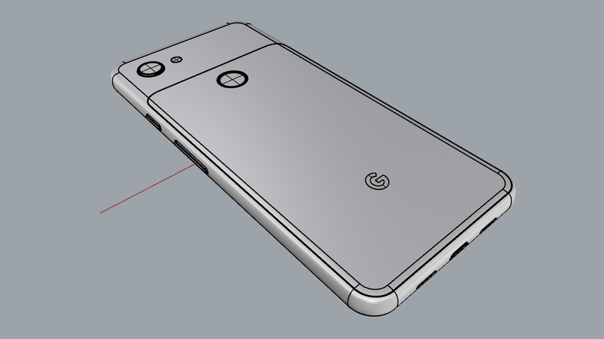 Google Pixel 3A White 3D model_22