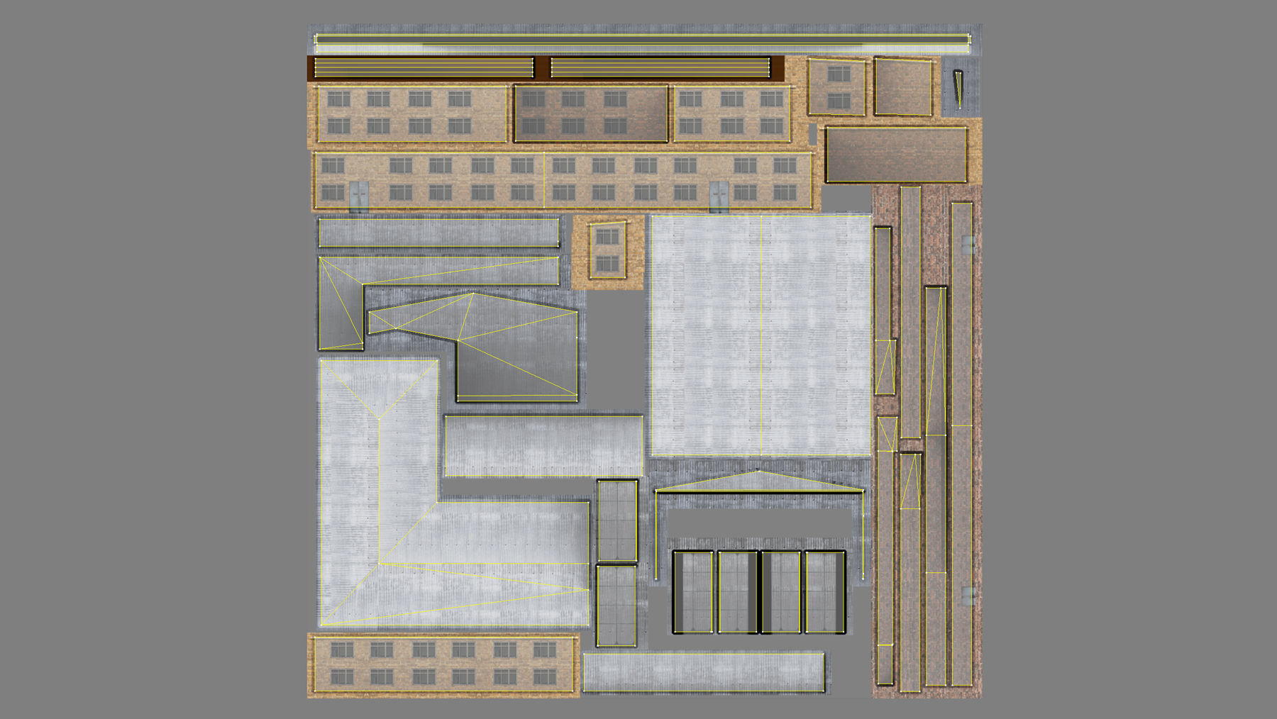 Airport Hangar OAKB ATB Hangar Low-poly 3D model_12