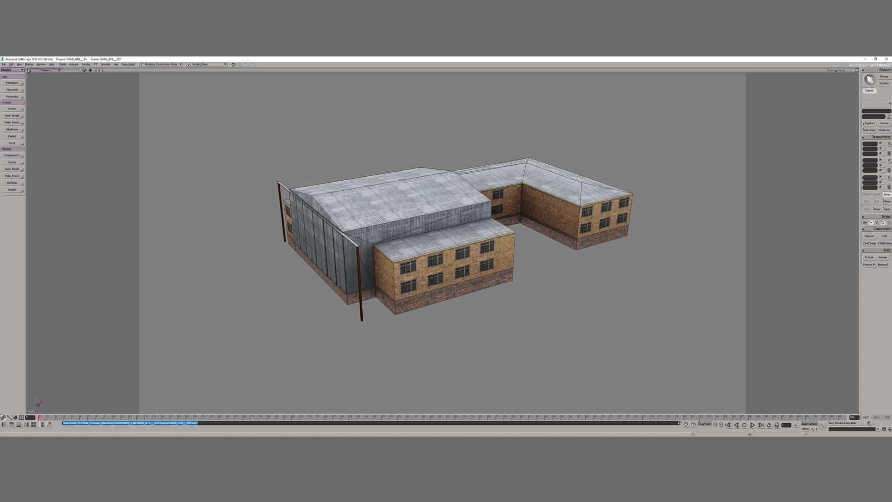 Airport Hangar OAKB ATB Hangar Low-poly 3D model_11