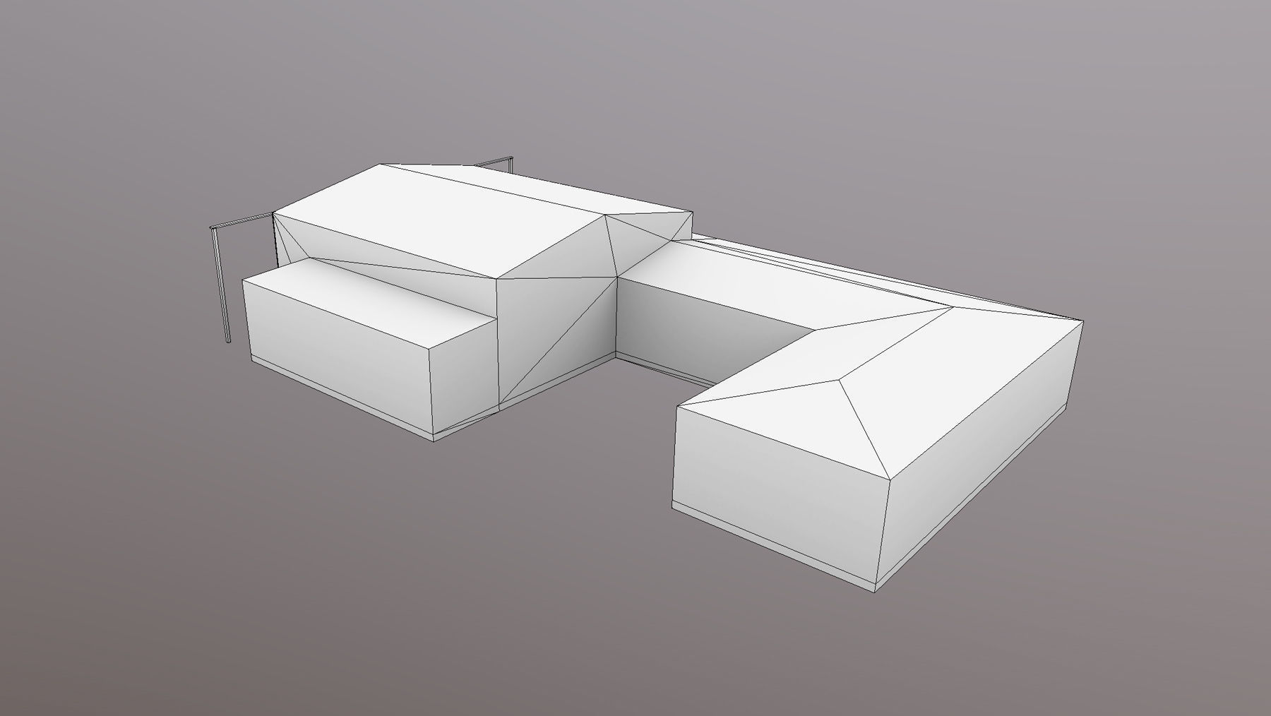 Airport Hangar OAKB ATB Hangar Low-poly 3D model_6