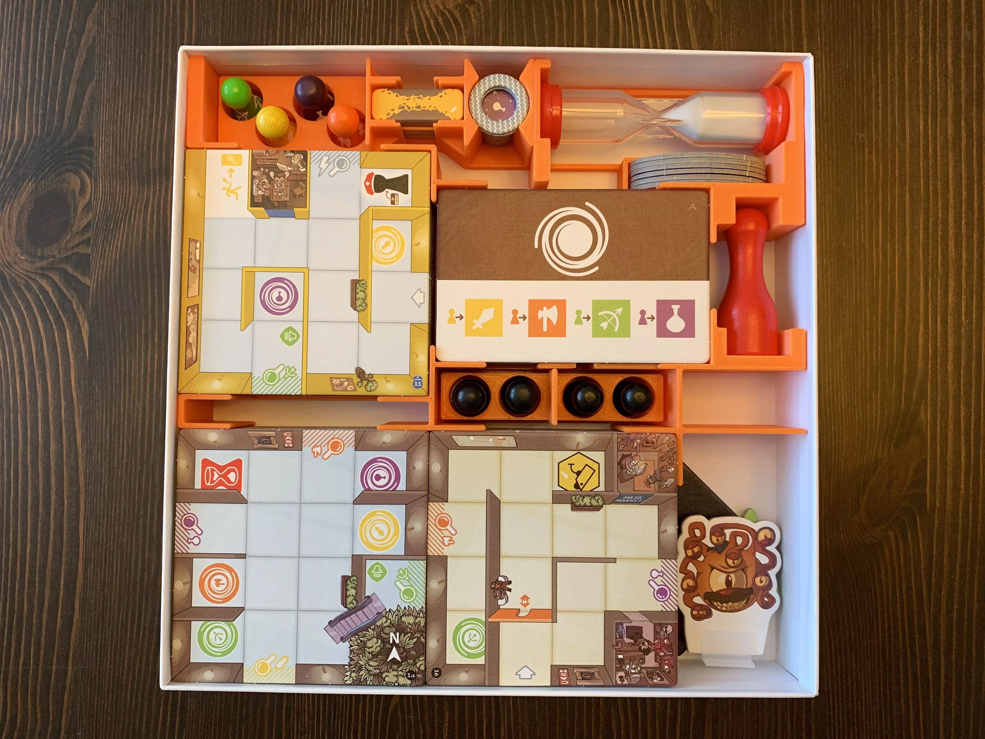 Magic Maze Board Game Organizer Insert 3D print model_0