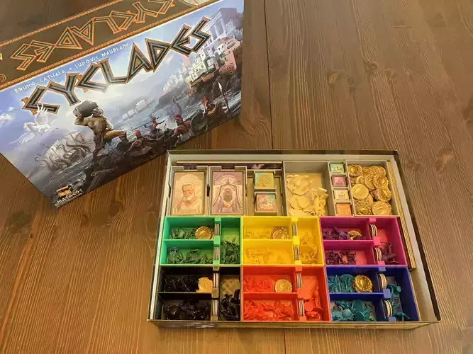 Cyclades Board Game Organizer Insert with Titans 3D print model