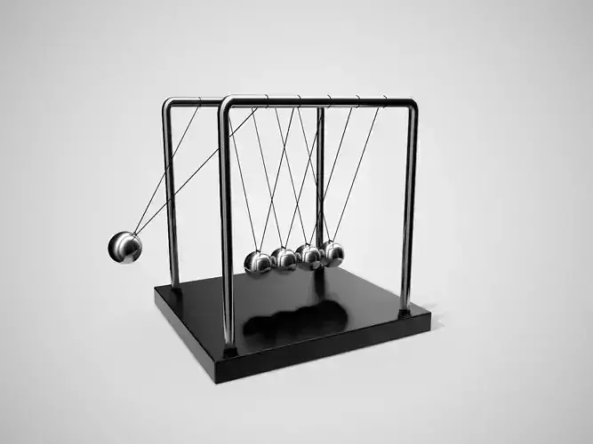 Animated Newtons Cradle Science Toy