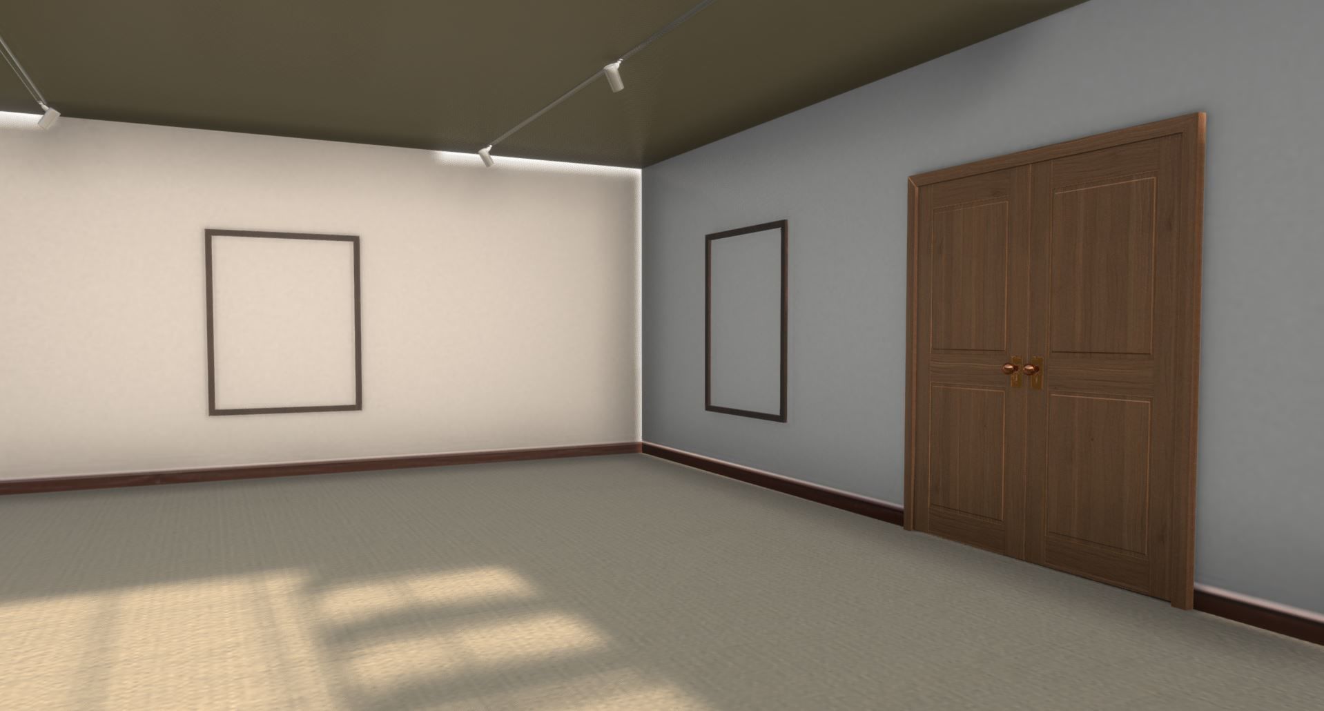 Superfuntimes Virtual Reality Staircase Gallery Low-poly 3D model_3