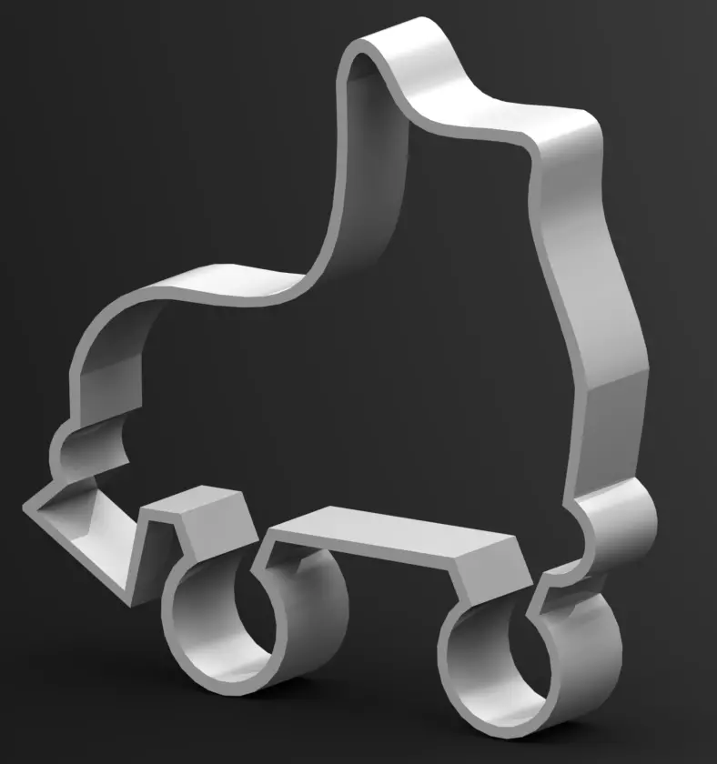 Roller Skates Cookie Cutter 3D print model_0