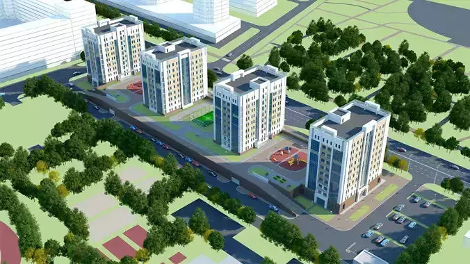 Residental Complex  3D model