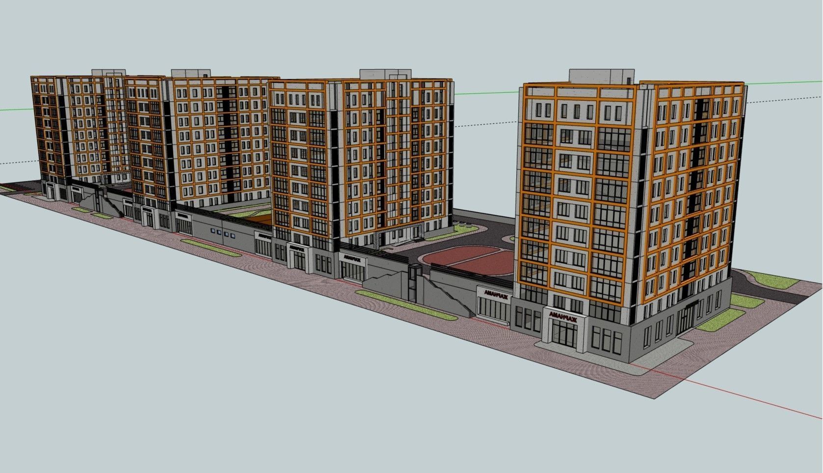 Residental Complex 3D model_3