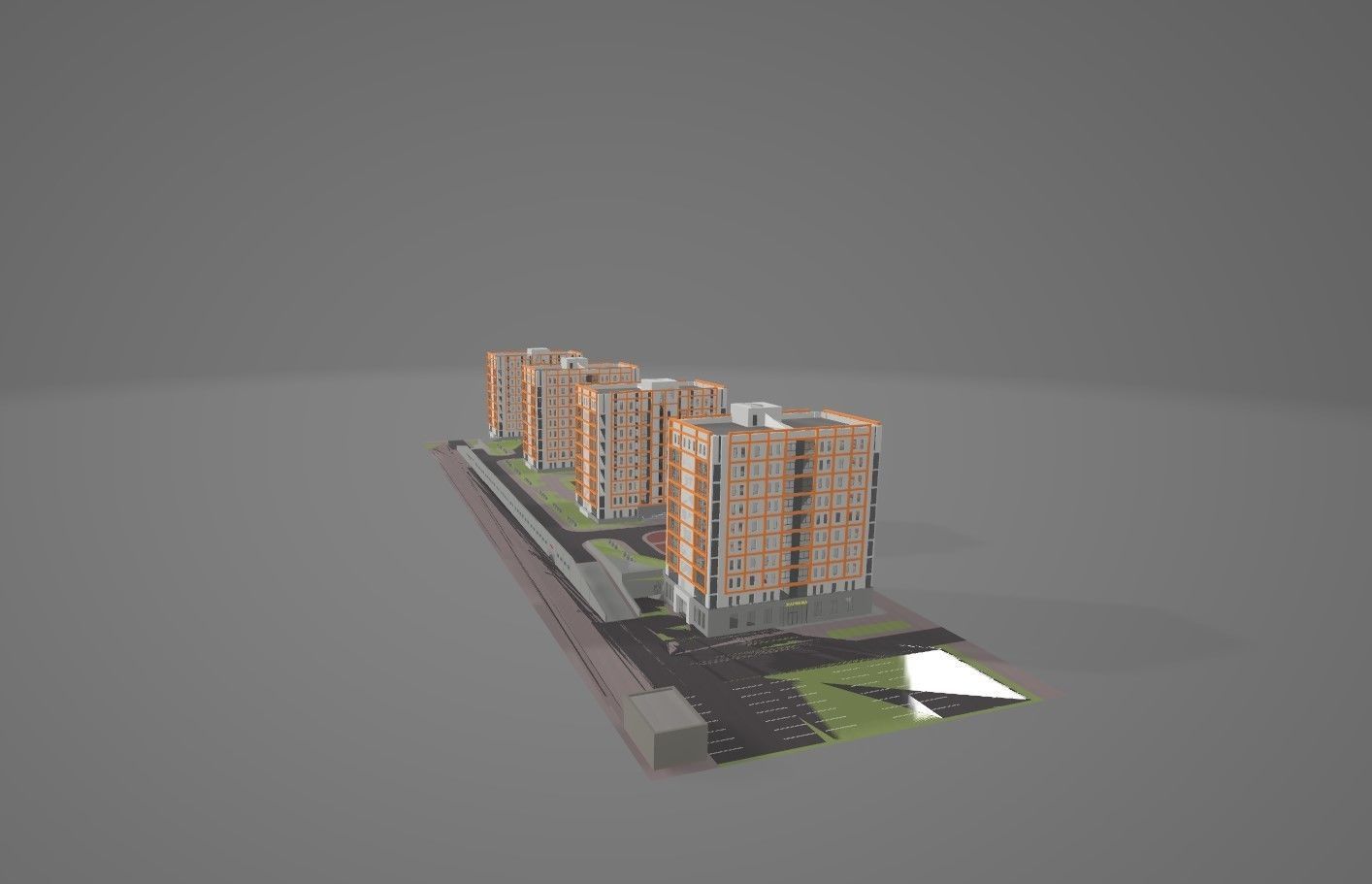 Residental Complex 3D model_9