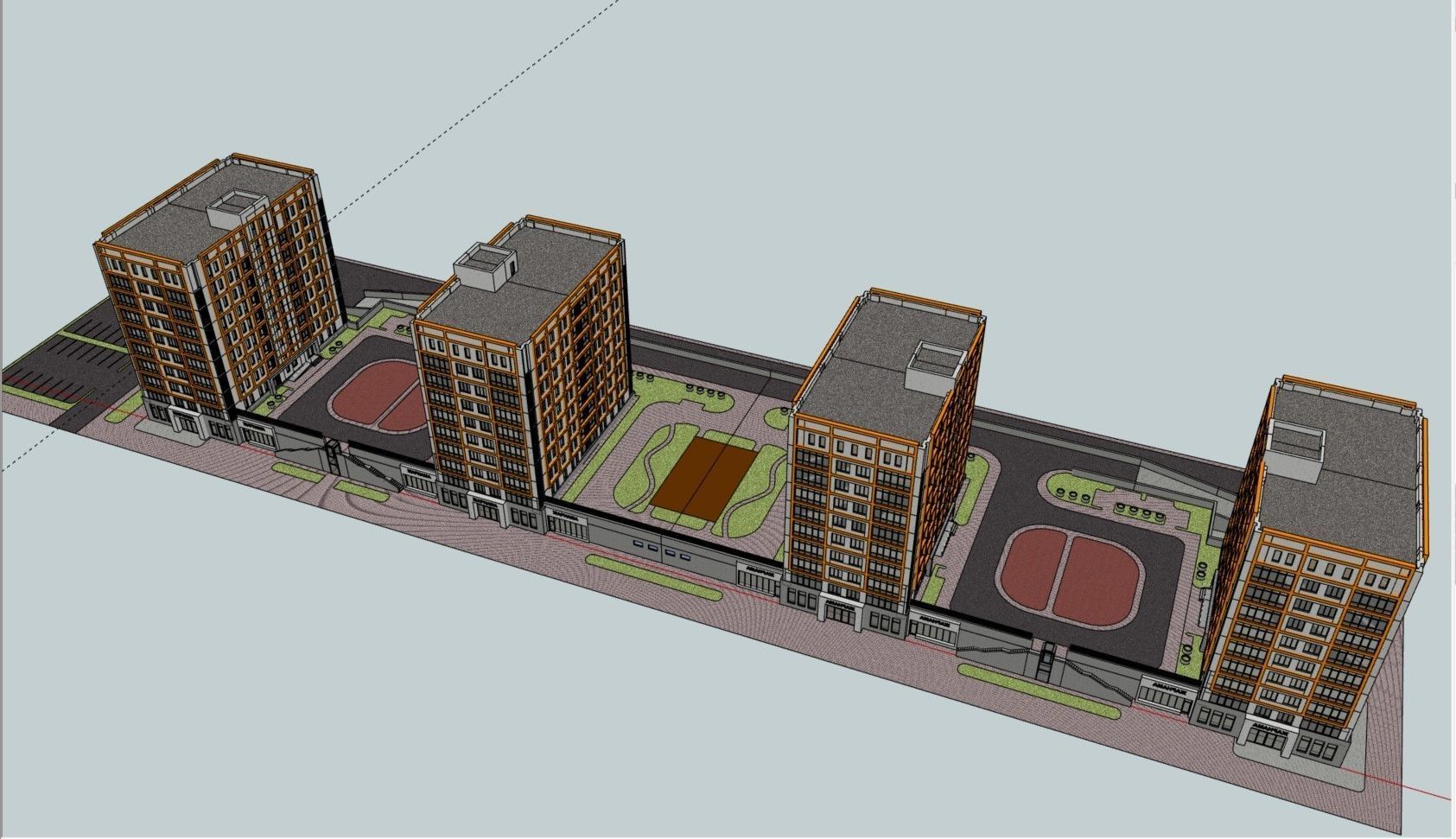 Residental Complex 3D model_1