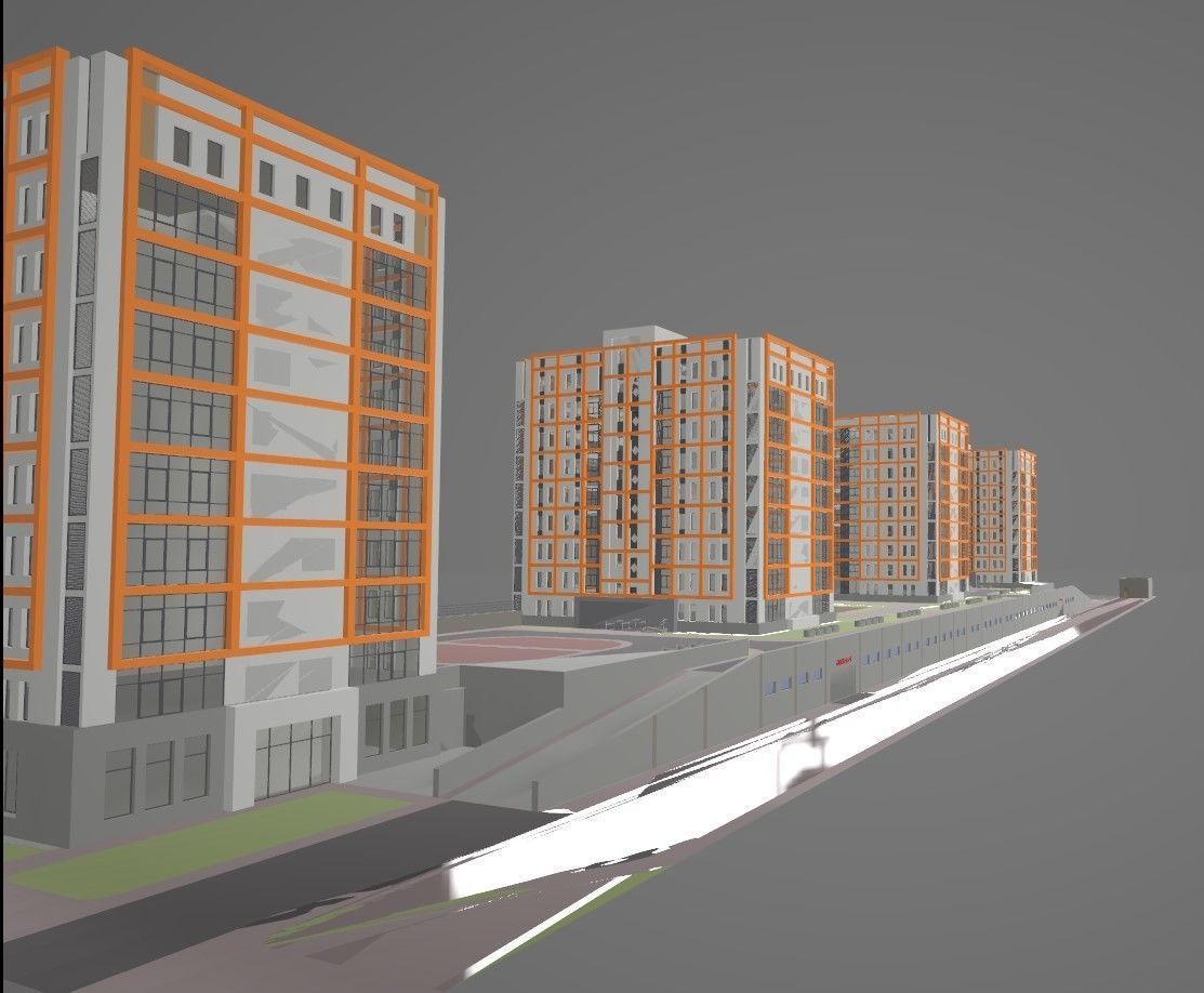Residental Complex 3D model_6