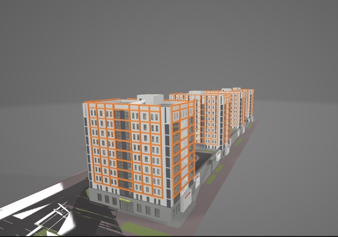 Residental Complex 3D model_7