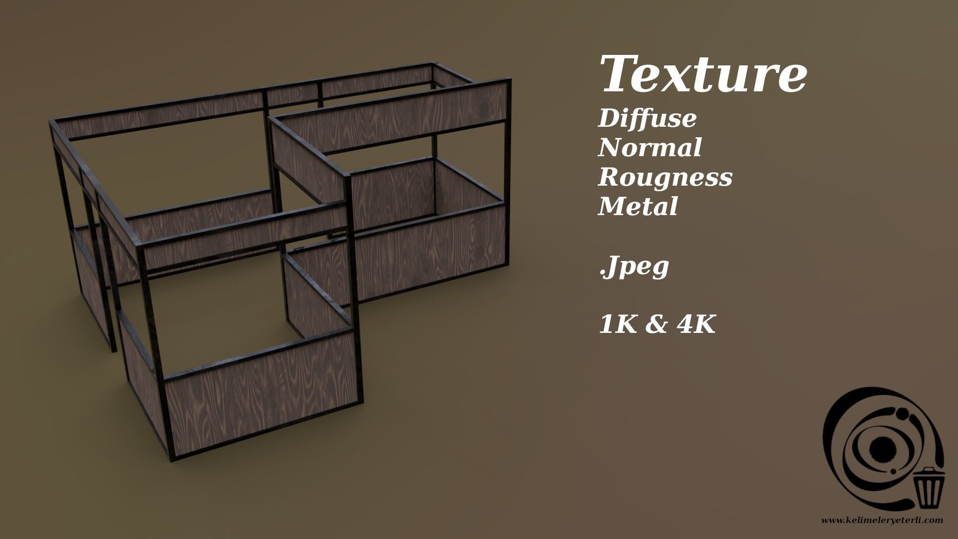 Stall stand 14 R Low-poly 3D model_4