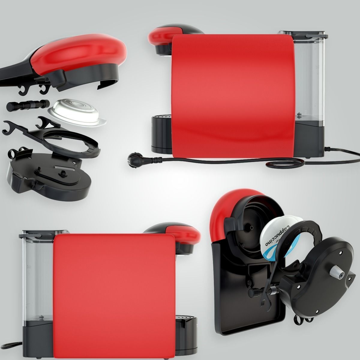 Tassimo Machine Low-poly 3D model_4