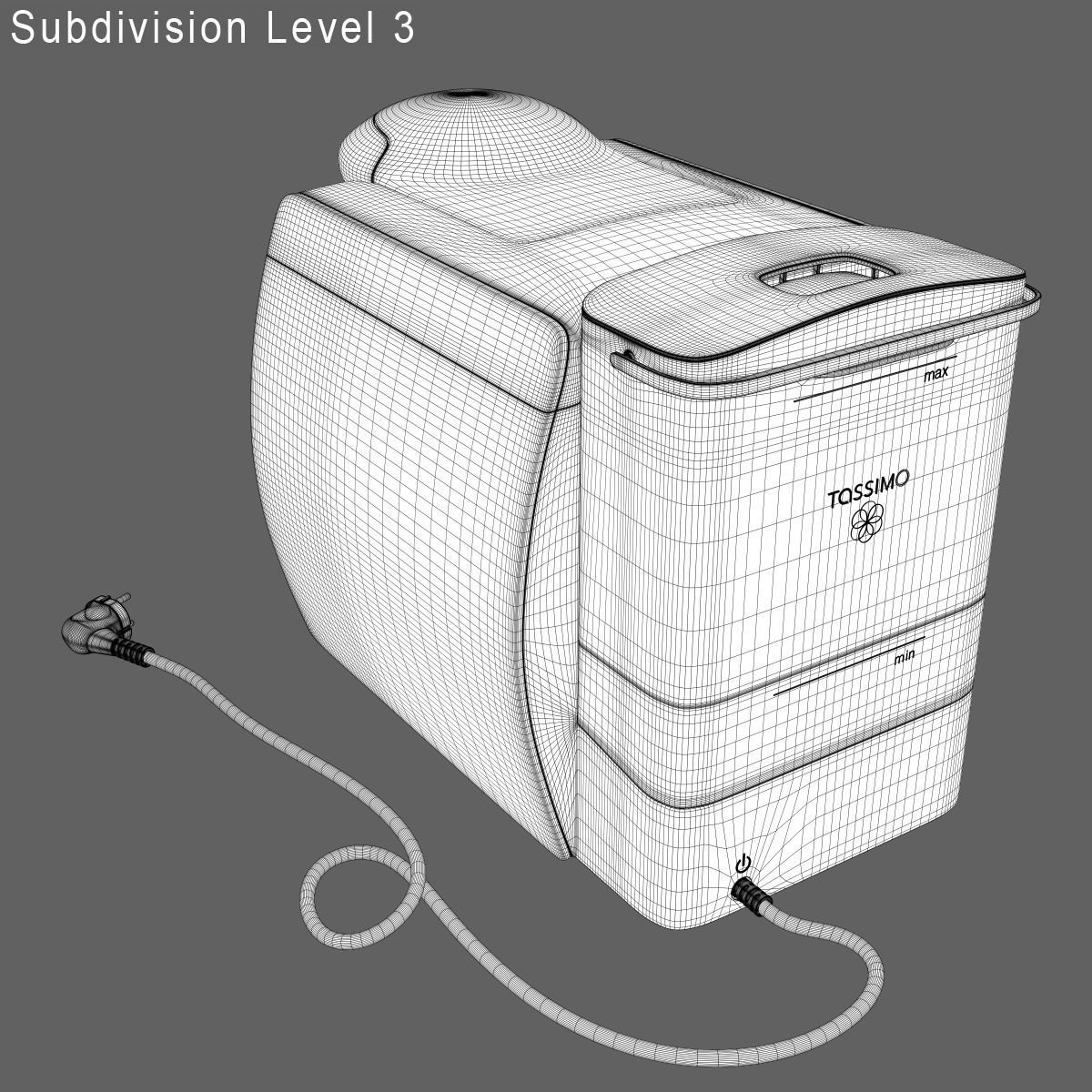 Tassimo Machine Low-poly 3D model_16