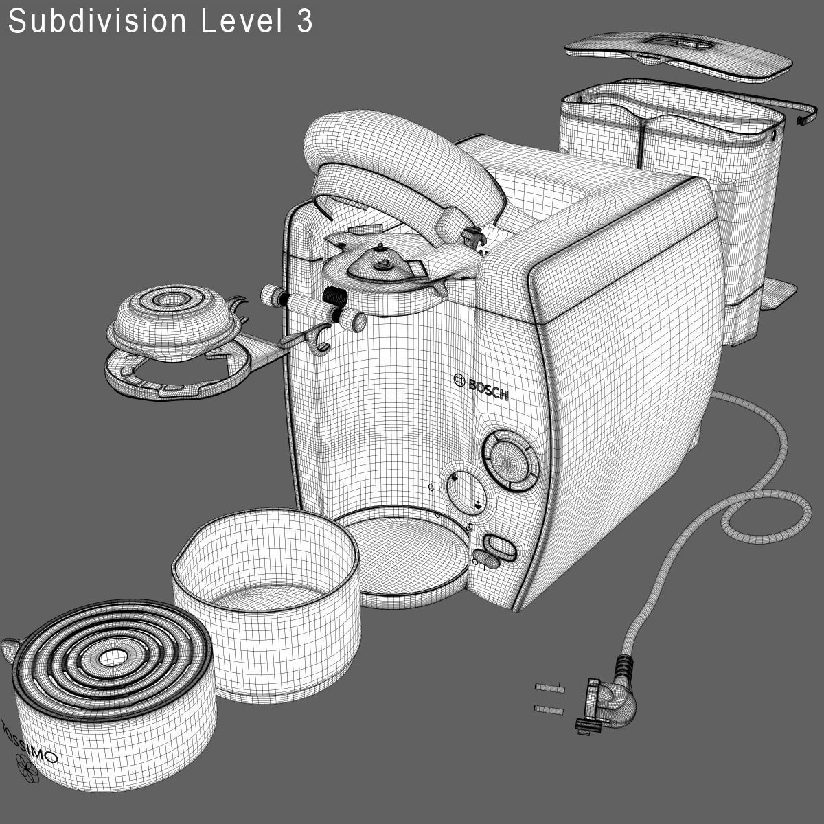 Tassimo Machine Low-poly 3D model_18
