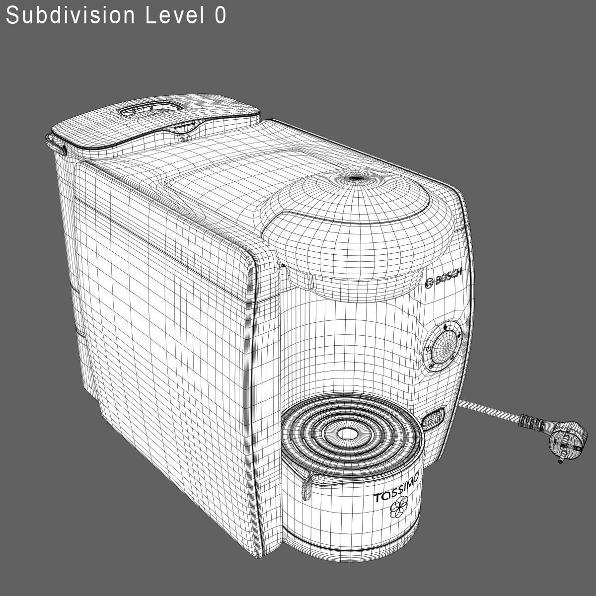 Tassimo Machine Low-poly 3D model_13