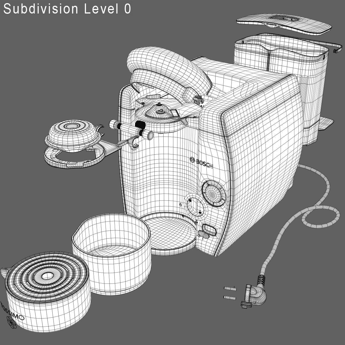 Tassimo Machine Low-poly 3D model_17