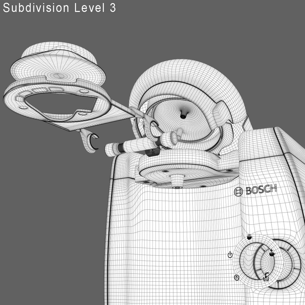 Tassimo Machine Low-poly 3D model_8