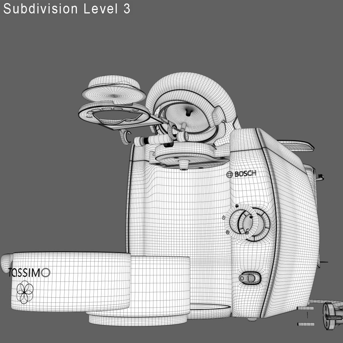 Tassimo Machine Low-poly 3D model_19