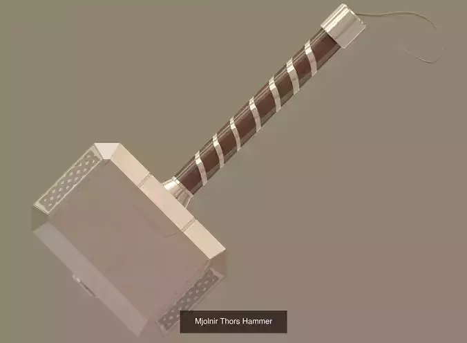 Thors weapon Mjolnir and Stormbreaker 3D Model Collection