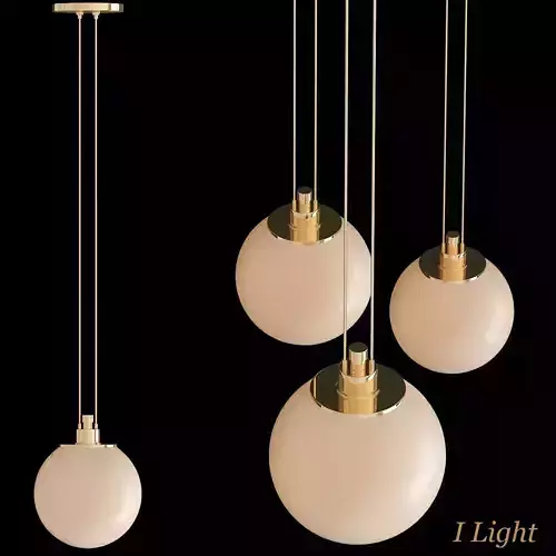 Les Acrobates De Gras No 322 Glass Ball Pendant Light