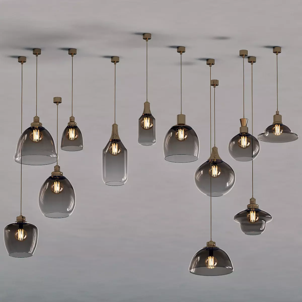 Modern Minimalist Vintage cage Pendant Lights Cafe Bar window 3D model