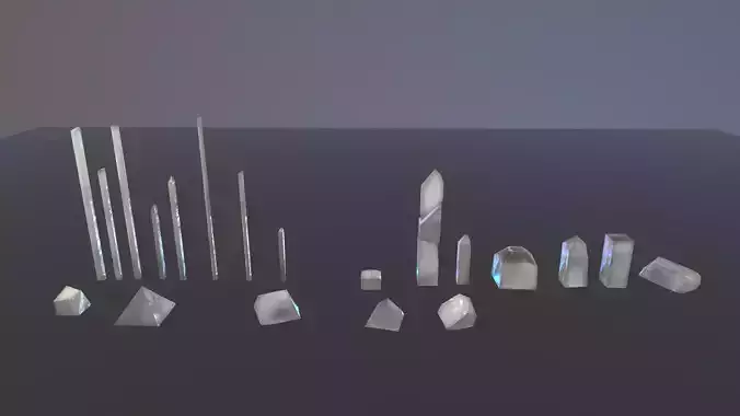 Minerals  stylized rhinestone imitating transparency 21 piece