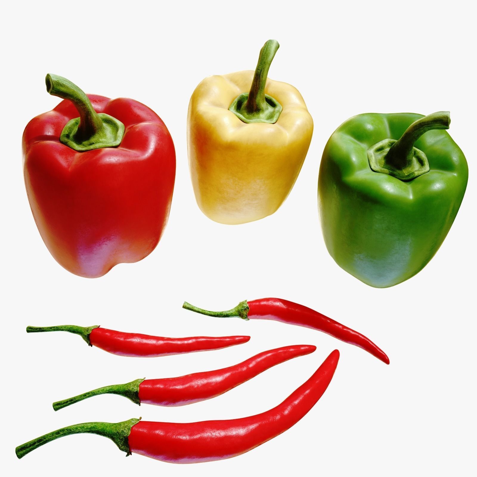 Peppers Pack Low-poly 3D model_4