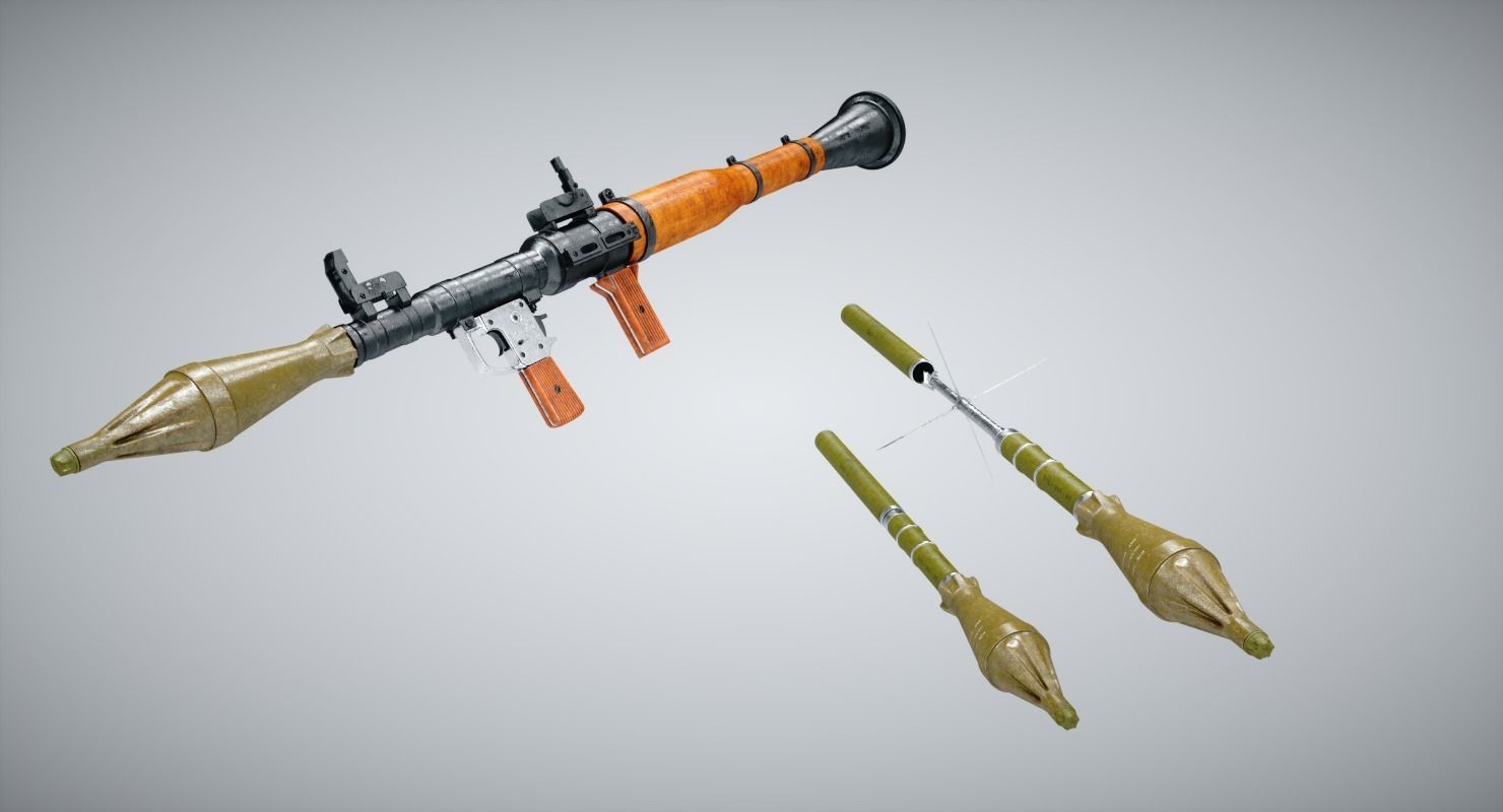RPG Launcher Low-poly 3D model_9