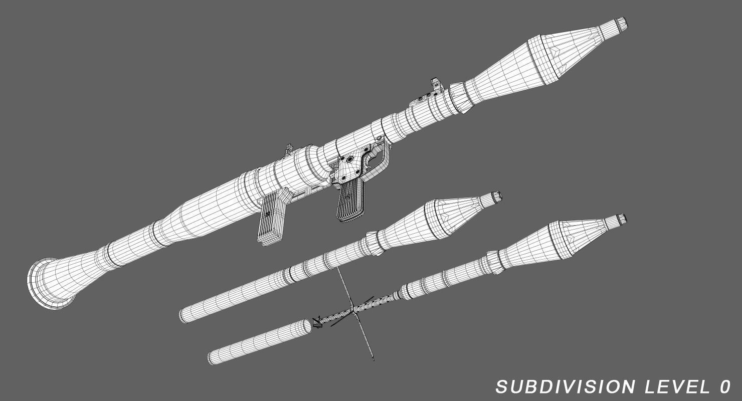 RPG Launcher Low-poly 3D model_13