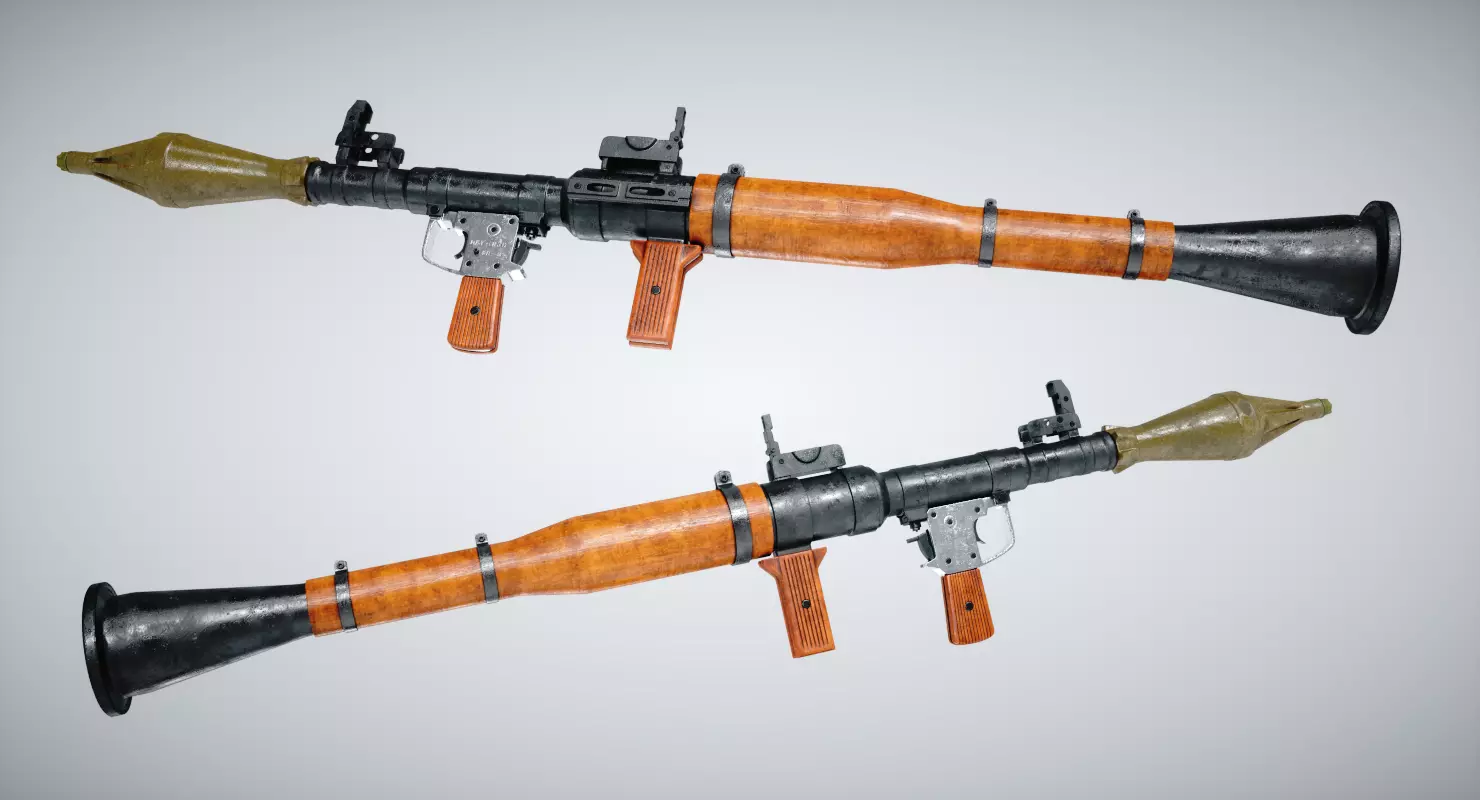 RPG Launcher Low-poly 3D model_0