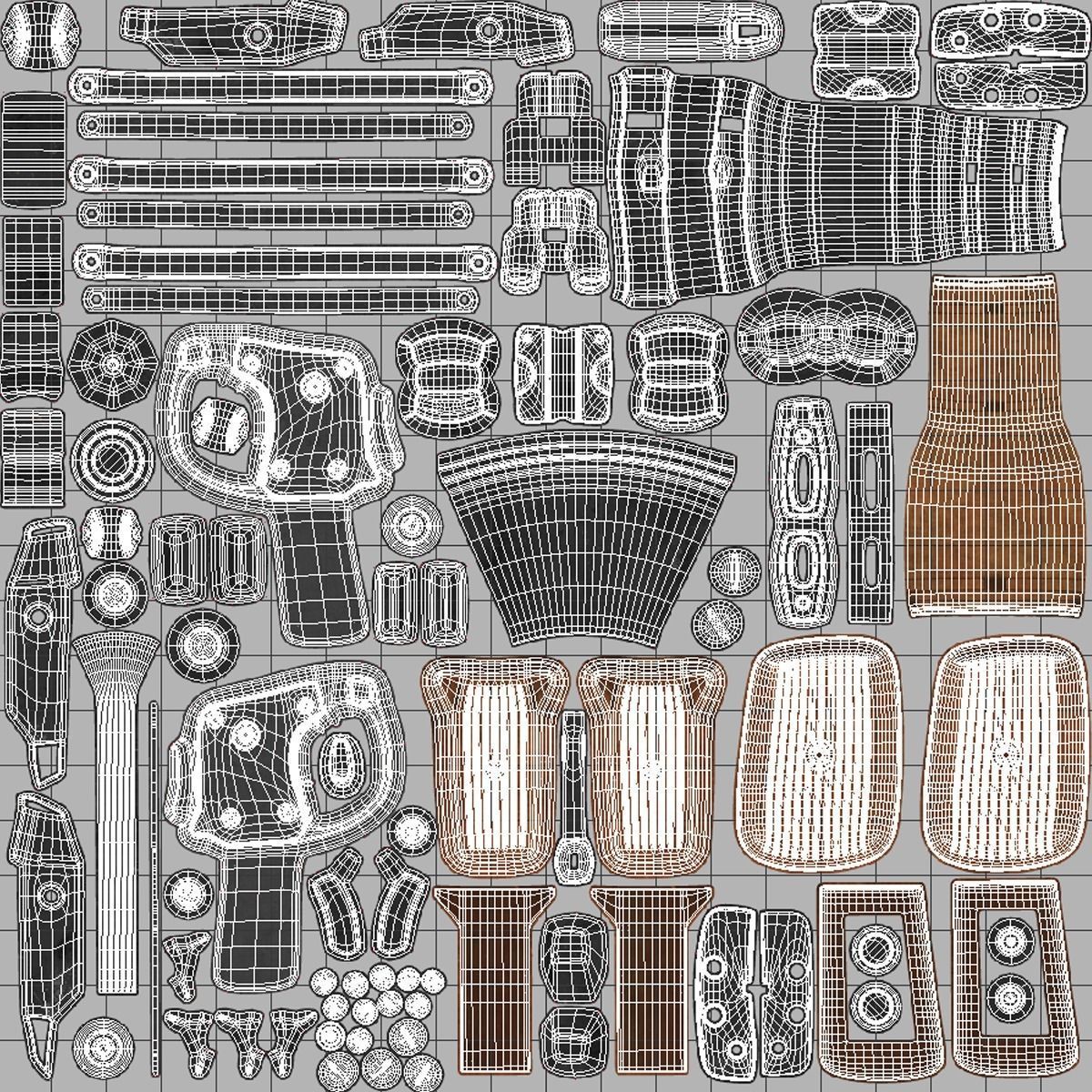 RPG Launcher Low-poly 3D model_16