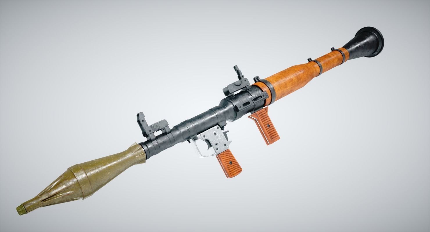 RPG Launcher Low-poly 3D model_5