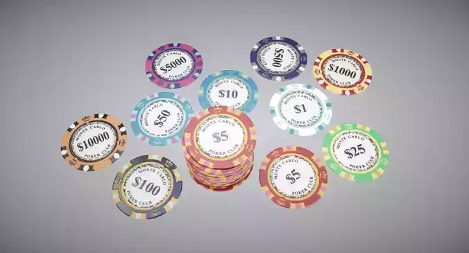 Poker Chips 3D model