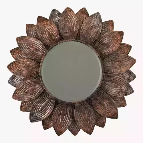 Surya helios champagne wall mirror 3D model