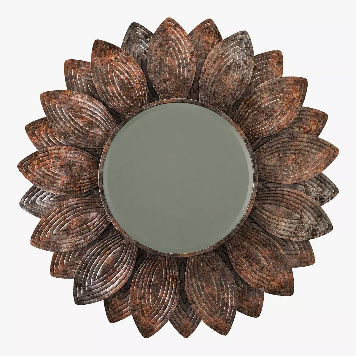 Surya helios champagne wall mirror 3D model_0