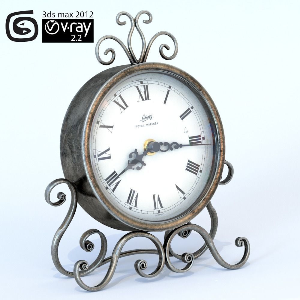 Vintage Clock 3D model_2