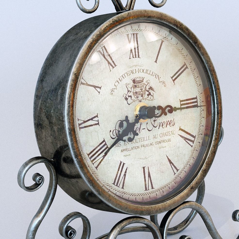 Vintage Clock 3D model_5