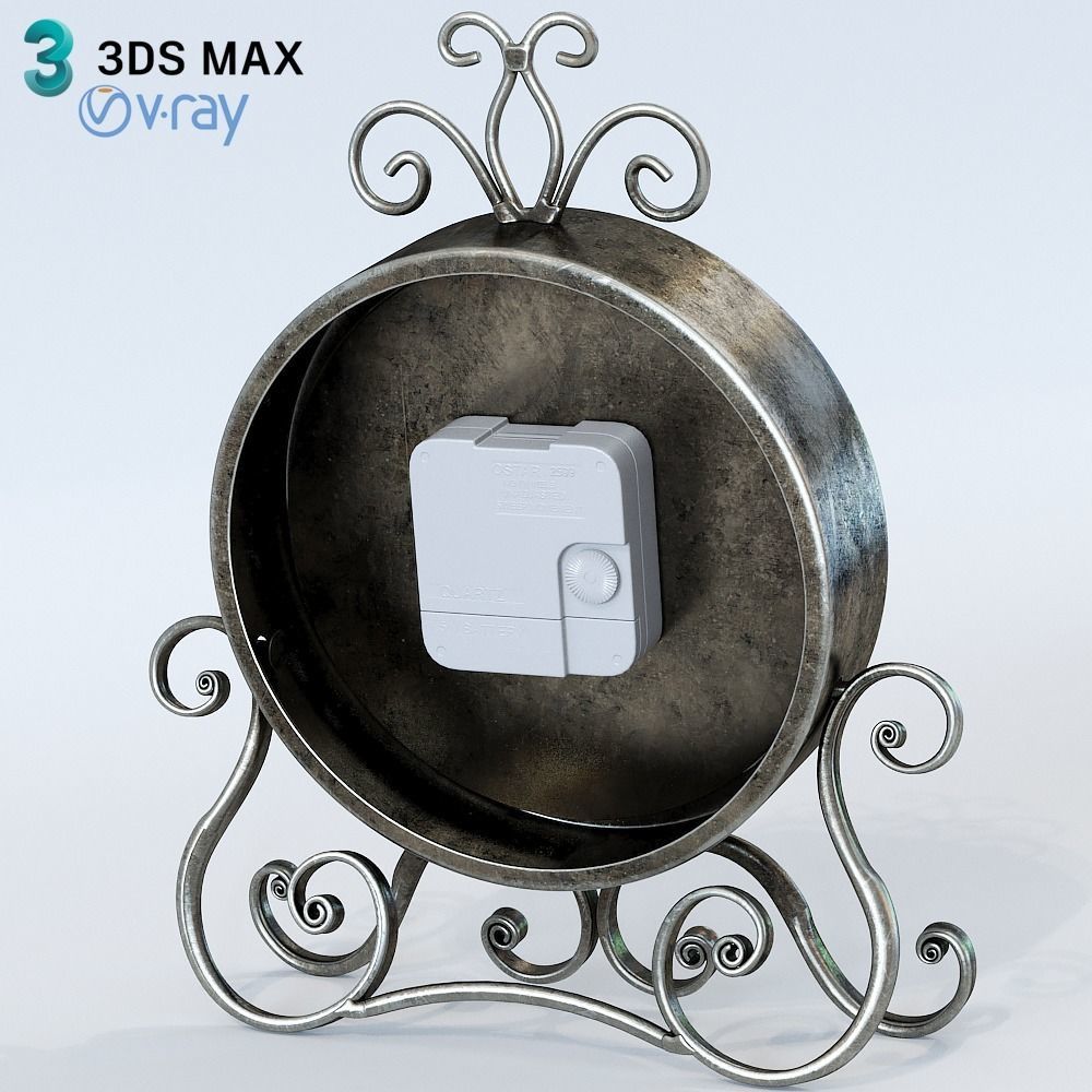 Vintage Clock 3D model_6