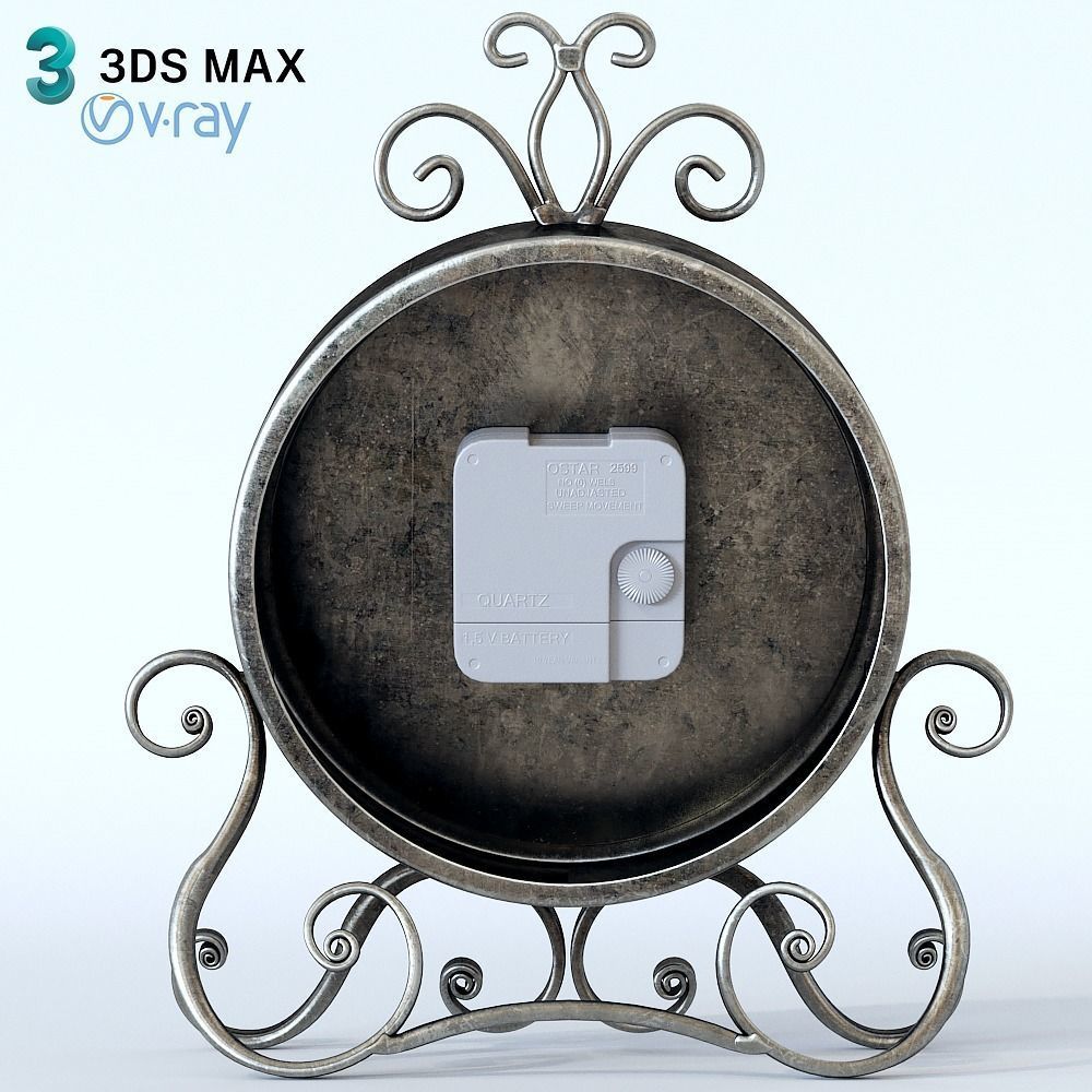 Vintage Clock 3D model_7